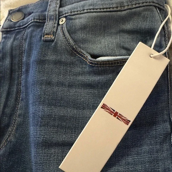 Hudson Barbara Jeans High Waisted Super Skinny Jeans Raw Hem Women's Size 27 NWT